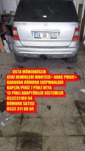 MERCEDES ML 400 MERCEDES ÇEKİ DEMİRİ TAKMA MONTAJI VE ARAÇ PROJE FİRMASI ANKARA USTA MÜHENDİSLİK 05323118894